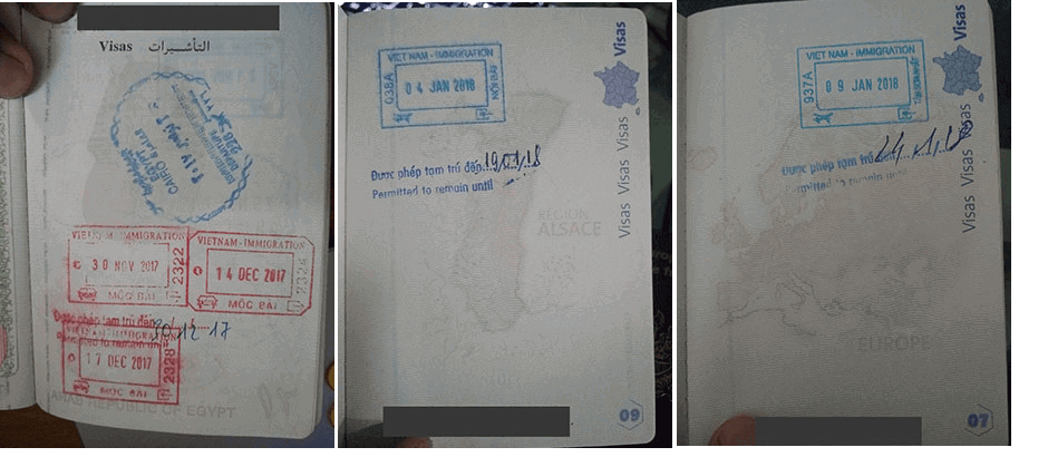 Exit Visa stamps